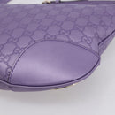 GUCCI GG Canvas Gussissima Shoulder Bag Leather Purple Gold 257072 Auth am9596V-16