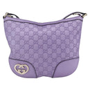 GUCCI GG Canvas Gussissima Shoulder Bag Leather Purple Gold 257072 Auth am9596V-13