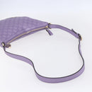 GUCCI GG Canvas Gussissima Shoulder Bag Leather Purple Gold 257072 Auth am9596V-7