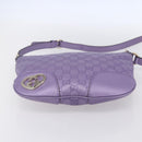 GUCCI GG Canvas Gussissima Shoulder Bag Leather Purple Gold 257072 Auth am9596V-5