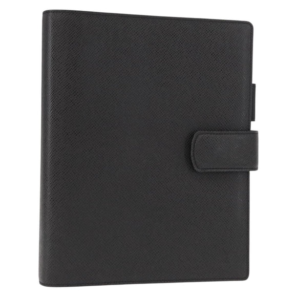 LOUIS VUITTON Taiga Agenda GM Day Planner Cover Black R20232 LV Auth am9599