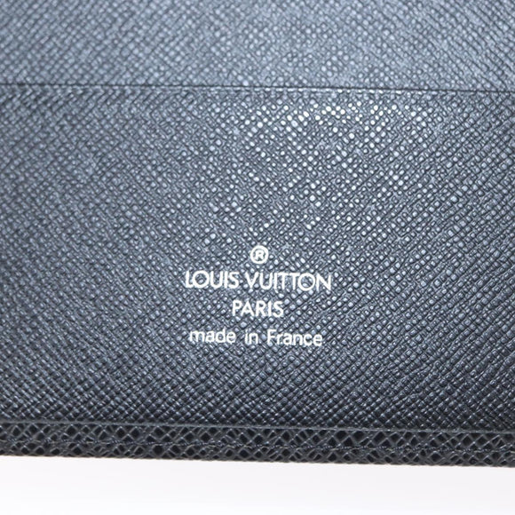 LOUIS VUITTON Taiga Agenda GM Day Planner Cover Black R20232 LV Auth am9599