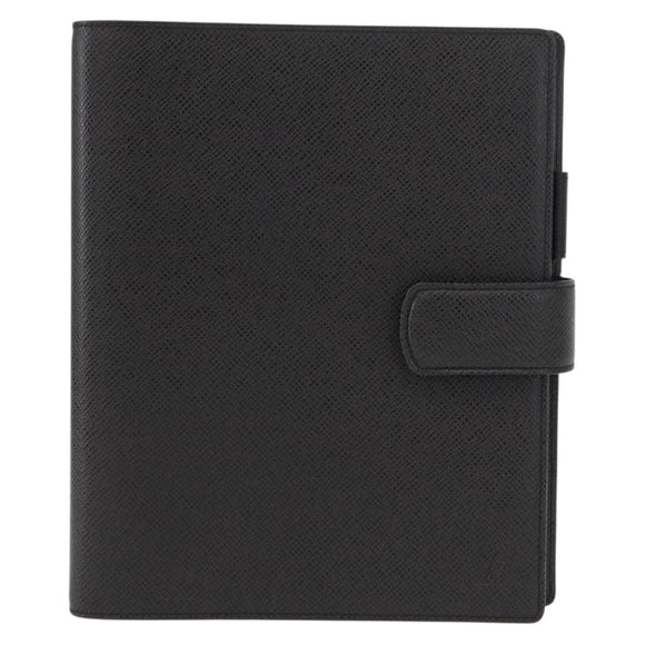 LOUIS VUITTON Taiga Agenda GM Day Planner Cover Black R20232 LV Auth am9599