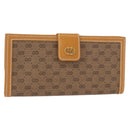 GUCCI Micro GG Supreme Long Wallet PVC Beige Gold 035 001 0758 Auth am9600V-1