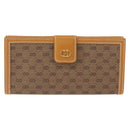 GUCCI Micro GG Supreme Long Wallet PVC Beige Gold 035 001 0758 Auth am9600V-2