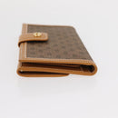 GUCCI Micro GG Supreme Long Wallet PVC Beige Gold 035 001 0758 Auth am9600V-5