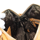 PRADA Shoulder Bag Leather Brown Gold Auth am9602V-21