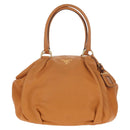PRADA Shoulder Bag Leather Brown Gold Auth am9602V-13