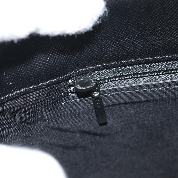 BURBERRY Nova Check Hand Bag Canvas Beige Silver Auth am9603A