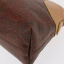 ETRO Paisley Shoulder Bag Canvas Brown Auth am9604-16