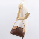 ETRO Paisley Shoulder Bag Canvas Brown Auth am9604-21