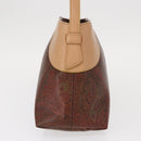 ETRO Paisley Shoulder Bag Canvas Brown Auth am9604-3