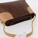 ETRO Paisley Shoulder Bag Canvas Brown Auth am9604-6