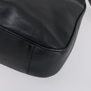 GUCCI Bamboo Shoulder Bag Leather 2way Black Gold 001 1998 1577 Auth am9605-12