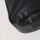 GUCCI Bamboo Shoulder Bag Leather 2way Black Gold 001 1998 1577 Auth am9605-13