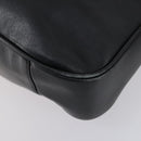 GUCCI Bamboo Shoulder Bag Leather 2way Black Gold 001 1998 1577 Auth am9605-14