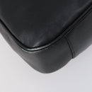 GUCCI Bamboo Shoulder Bag Leather 2way Black Gold 001 1998 1577 Auth am9605-15