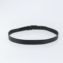 GUCCI GG Marmont Belt Leather 44.1"" Black Gold 575587 Auth am9607-2