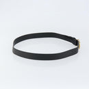 GUCCI GG Marmont Belt Leather 44.1"" Black Gold 575587 Auth am9607-4