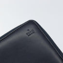 GUCCI Sherry Line Long Wallet Leather Navy Silver 344096 Auth am9608-13