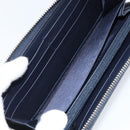 GUCCI Sherry Line Long Wallet Leather Navy Silver 344096 Auth am9608-15