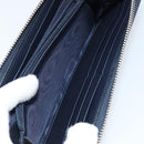 GUCCI Sherry Line Long Wallet Leather Navy Silver 344096 Auth am9608-19