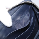 GUCCI Sherry Line Long Wallet Leather Navy Silver 344096 Auth am9608-20