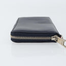 GUCCI Sherry Line Long Wallet Leather Navy Silver 344096 Auth am9608-5