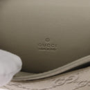 GUCCI GG Canvas Guccissima Card Case Leather White 120965 Auth am9609A-17