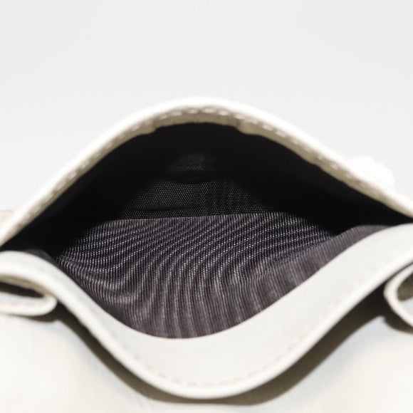 GUCCI GG Canvas Guccissima Card Case Leather White 120965 Auth am9609A