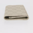 GUCCI GG Canvas Guccissima Card Case Leather White 120965 Auth am9609A-4