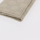 GUCCI GG Canvas Guccissima Card Case Leather White 120965 Auth am9609A-7