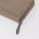 FENDI Long Wallet Leather Beige Gold Auth am9610-16