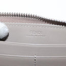 FENDI Long Wallet Leather Beige Gold Auth am9610-18