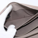 FENDI Long Wallet Leather Beige Gold Auth am9610-19