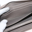 FENDI Long Wallet Leather Beige Gold Auth am9610-9