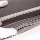 FENDI Long Wallet Leather Beige Gold Auth am9610-21