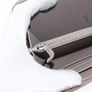 FENDI Long Wallet Leather Beige Gold Auth am9610-22