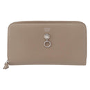 FENDI Long Wallet Leather Beige Gold Auth am9610-13