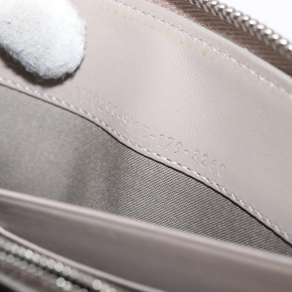 FENDI Long Wallet Leather Beige Gold Auth am9610