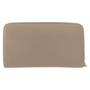 FENDI Long Wallet Leather Beige Gold Auth am9610-2
