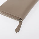 FENDI Long Wallet Leather Beige Gold Auth am9610-7