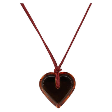 Baccarat Necklace Glass Orange Auth am9611