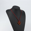 Baccarat Necklace Glass Orange Auth am9611-13