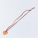 Baccarat Necklace Glass Orange Auth am9611-2