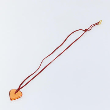 Baccarat Necklace Glass Orange Auth am9611 - 0