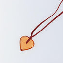 Baccarat Necklace Glass Orange Auth am9611-3