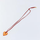 Baccarat Necklace Glass Orange Auth am9611-7