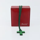Baccarat Necklace Glass Green Auth am9612-14