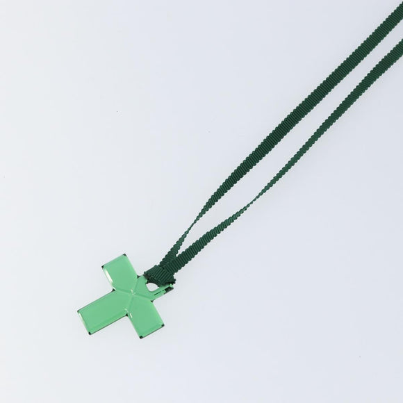 Baccarat Necklace Glass Green Auth am9612